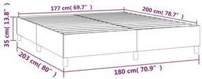 Estrutura de cama sem colchão 180x200 cm veludo cinzento-escuro