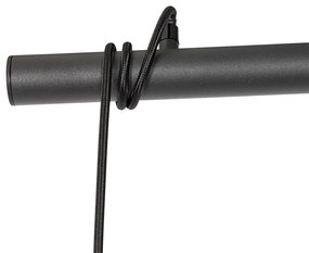 Candeeiro suspenso industrial preto 3 luzes - Flor Industrial