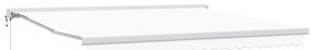 vidaXL Toldo Retrátil Branco 400 ×300 cm Tecido e Metal