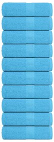 Toalhas de mãos 10 pcs 30x30 cm 360 g/m2 100% algodão turquesa