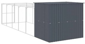Casota p/ cães c/ parque 214x661x181 cm aço galvaniz. antracite