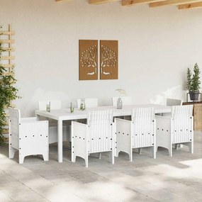 Mesa de Jardim vidaXL Branca 250x100x73 cm Polyrattan