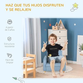 HOMCOM Sofá Infantil Mini Sofá para Crianças acima de 3 anos com Assen