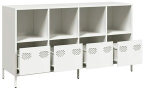 Aparador 135x39x73,5 cm aço laminado a frio branco