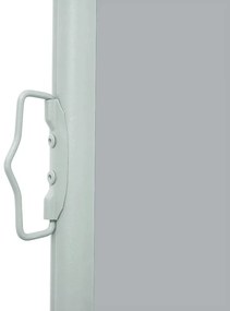 Toldo lateral retrátil para pátio 100x300 cm cinzento