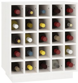 Garrafeira 55,5x34x61 cm madeira de pinho maciça branco