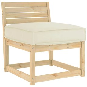 vidaXL Almofada de palete para assento Creme 60 x 60 x 12 cm
