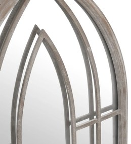 Espelho em ferro p/ uso no interior 100x45 cm cor areia