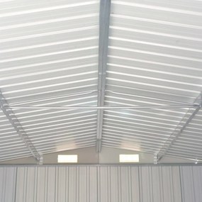 Abrigo de jardim 257x779x181 cm aço galvanizado castanho
