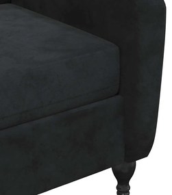 Poltrona de massagens reclinável veludo preto