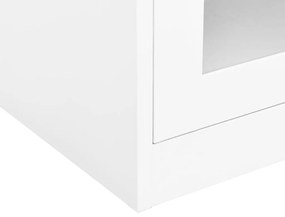 Armário de escritório 90x40x90 cm aço branco