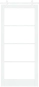 Conjunto de Porta Deslizante vidaXL com Hardware Branco 93x202 cm Made