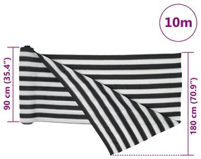 Rede de privacidade PEAD 150 g/m² 1,8x10 m antracite e branco