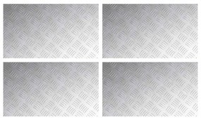 Placas de Alumínio com Superfície Riscada vidaXL 4 pcs Antiderrapante