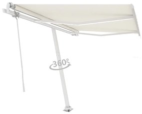 Toldo automático com LED e sensor de vento 350x250 cm cor creme