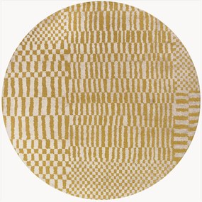 Tapete lavável redondo para interior e exterior Berber