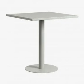 Mesa De Cozinha Quadrada 70x70 Cm Em Metal Mizzi Verde Cáqui - Sklum