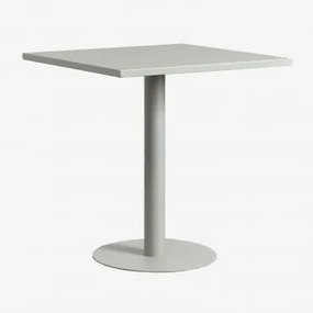 Mesa de jantar quadrada de metal (70x70 cm) Mizzi Verde Cáqui - Sklum