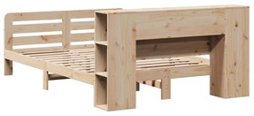 Cama sem colchão 120x190 cm madeira de pinho maciça