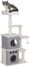 PawHut Arranhador para Gatos 126 cm Torre de Arranhar para Gatos Arran