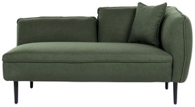Chaise-Longue à direita em tecido bouclé verde escuro CHEVANNES Beliani