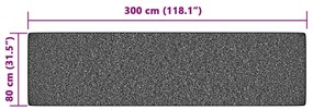 Tapete pelo curto antiderrapante int./ext. 80x300 cm multicor