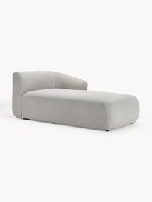 Módulo de canto com chaise longue em bouclé Sofia