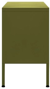 Móvel de TV aço 105x35x50 cm verde-azeitona