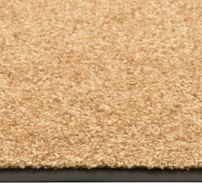 Tapete de porta lavável 60x180 cm creme