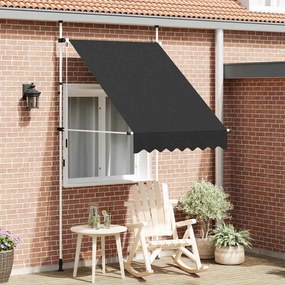 vidaXL Toldo retrátil manual 150 cm antracite
