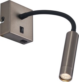 Conjunto de 2 Candeeiros de Parede Modernos Gunmetal com USB-C - Gosna