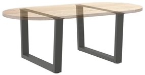 Pés para mesa de centro em V, 2 peças, antracite, 70x (42-43,3) cm, aç