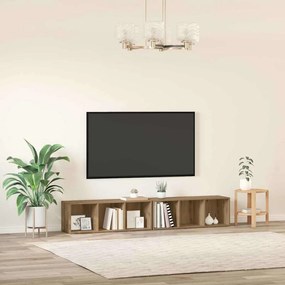Conjunto de móvel de TV 2 pcs Carvalho Artesanal