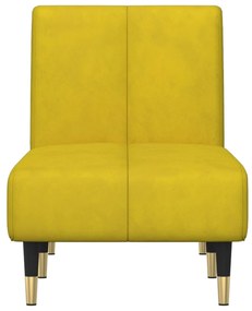 Chaise longue veludo amarelo