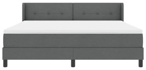 Cama Box com Colchão , Cinza Escuro, 180 x 200 cm, Tecido