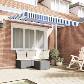 Tecido Substituto para Toldo de 3,5m x 2m Azul e Branco
