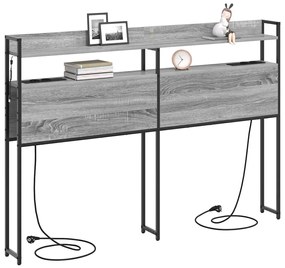 Cabeceira de armazenamento Cinza sonoma 120 cm