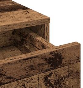 Mesa de Maquiagem vidaXL com Gavetas em Madeira Antiga 79x41x140 cm