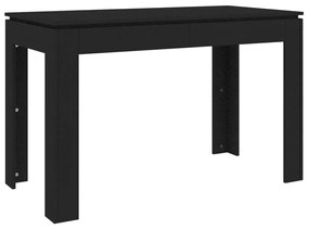 Mesa de Jantar Luna de 120cm - Preto - Design Minimalista