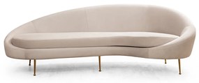 Sofá de 3 Lugares Eses – Bege – 255x120x85 cm