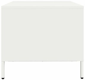 Mesa de centro 101,5x50x43,5 cm aço laminado a frio branco