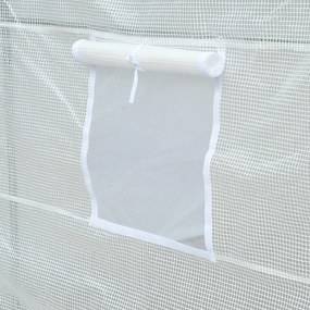 Estufa de Jardim 350x200x200 cm Estufa de Túnel com Porta Enrolável e
