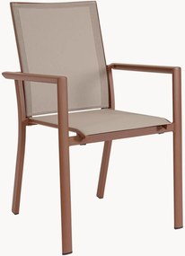 Cadeiras de jantar empilháveis para jardim com braços Konnor, conjunto de 4