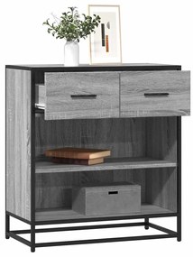 vidaXL Aparador 68x35x76 cm deriv. de madeira cinzento sonoma