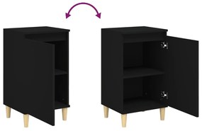Mesa de cabeceira 40x35x70 cm derivados de madeira preto
