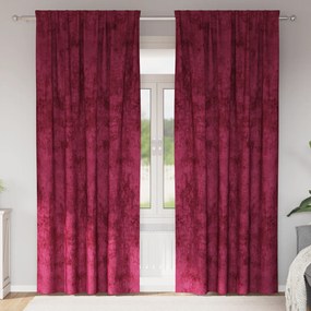 vidaXL Cortinas 2 pcs com Ilhós Vinho 225x140 cm