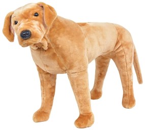 vidaXL Cão labrador em peluche castanho claro XXL