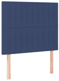 Cama com molas/colchão 120x200 cm tecido azul