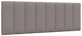 Cama sem colchão 140x190 cm tecido castanho-acinzentado
