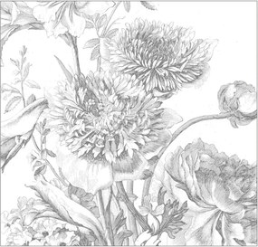 Papel de parede não tecido Engraved Flowers